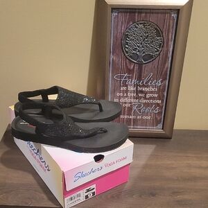 Skechers Black Yoga Foam Sandals